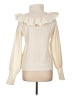 Madewell Ivory Cable Winslow Mockneck  Pullover Sweater Size L - photo 2