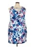 Eye Candy Print Blue Casual Dress Size 3X - photo 1