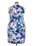 Eye Candy Print Blue Casual Dress Size 3X - photo 2