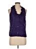 J.Crew 100% Silk Purple Sleeveless Silk Top Size 8 (petite) - photo 1