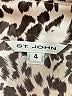 St. John Animal Print Brown Long Sleeve Silk Top Size 4 - photo 7