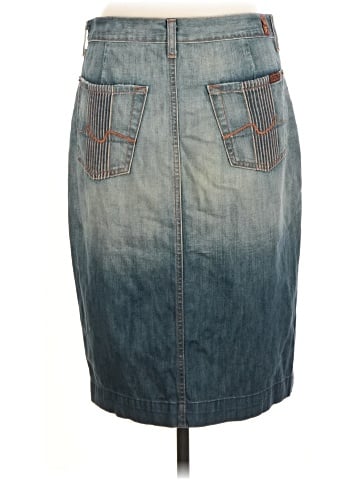 7 For All Mankind Denim Skirt (view 2)