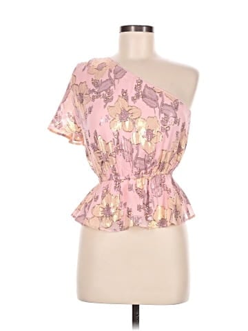 7 For All Mankind Short Sleeve Silk Top (view 1)