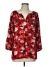 Violet & Claire 100% Polyester Red 3/4 Sleeve Blouse Size L - photo 1