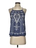 Mine 100% Polyester Blue Sleeveless Blouse Size S - photo 1