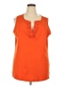 Rafaella Orange Sleeveless T-Shirt Size 2X - photo 1
