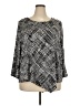 Zac & Rachel Black Silver 3/4 Sleeve Blouse Size 3X - photo 1
