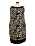 Connected Apparel Animal Print Black Cocktail Dress Size 24W - photo 1