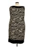 Connected Apparel Animal Print Black Cocktail Dress Size 24W - photo 2