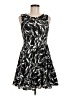 Express 100% Polyester Graphic Black Cocktail Dress Size 6 - photo 1