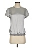 Giorgio Armani Metallic Silver Short Sleeve Blouse Size EU (IT) 40 / US 4 - photo 1