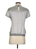 Giorgio Armani Metallic Silver Short Sleeve Blouse Size EU (IT) 40 / US 4 - photo 2
