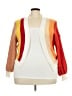 Unbranded 100% Polyester Color Block White Cardigan Size XXL (2XL) - photo 1