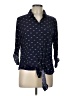 Love Notes 100% Rayon Print Blue 3/4 Sleeve Button-Down Shirt Size L - photo 1
