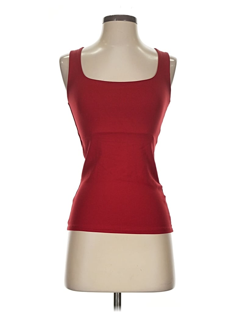 Pre-owned Zara Collection Sleeveless Top Red Scoop Neck Tops
