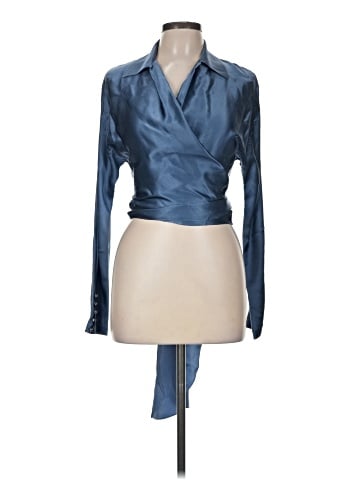 Ralph Lauren Black Label Long Sleeve Silk Top (view 1)