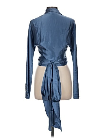 Ralph Lauren Black Label Long Sleeve Silk Top (view 2)
