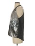 Single 100% Polyester Metallic Silver Sleeveless Blouse Size XS - photo 5