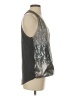 Single 100% Polyester Metallic Silver Sleeveless Blouse Size XS - photo 4