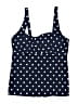 Lands' End Polka Dots Blue Swimsuit Top Size 10 (D cup) - photo 1