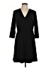 Versona Solid Black Casual Dress Size L - photo 1