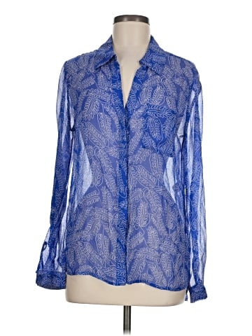 Diane von Furstenberg Long Sleeve Silk Top (view 1)