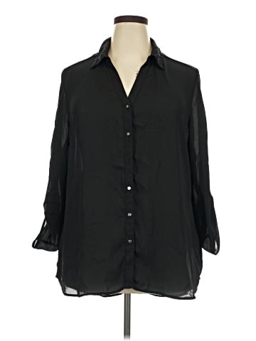 Massini 3/4 Sleeve Button-Down Shirt (view 1)