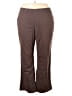 Woman Within Brown Track Pants Size 22 (1X) - photo 1
