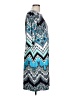 Studio One Print Teal Casual Dress Size L - photo 4