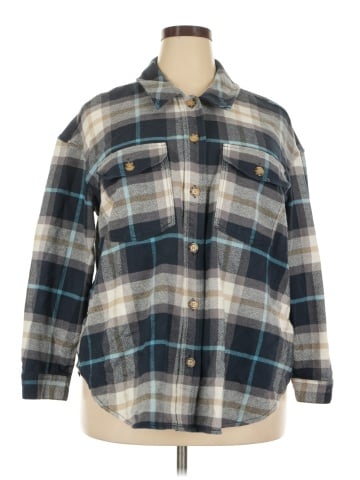 Lane Bryant 3/4 Sleeve Button-Down Shirt (view 1)