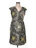 Apt. 9 Print Gray Cocktail Dress Size L (petite) - photo 1