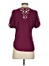 BCX 100% Polyester Burgundy Short Sleeve Top Size XXS - photo 2