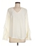 Context 100% Polyester Ivory Long Sleeve Blouse Size M - photo 1
