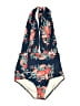 Cocoship Floral Blue One Piece Swimsuit Size 3X - photo 1
