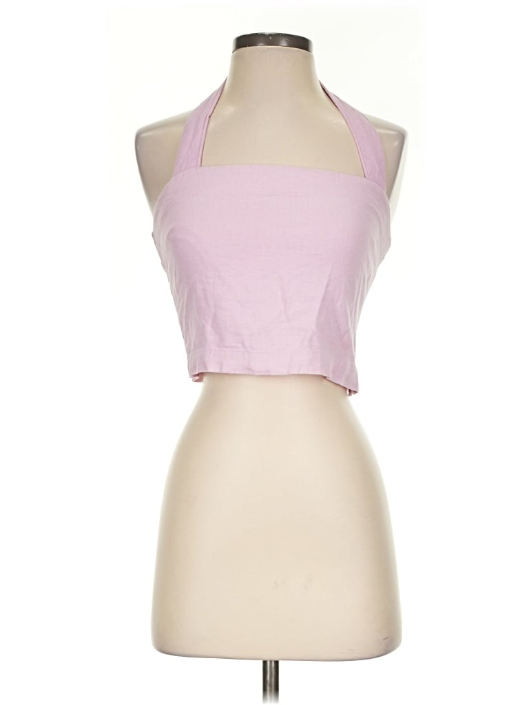 Pre-owned Abercrombie & Fitch Tank Top Pink Halter Neckline Tops