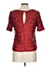 Verty 100% Polyester Red Short Sleeve Top Size L - photo 2