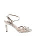 Ann Taylor 100% Leather Silver Sandals Size 9 - photo 1