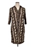 Studio One Animal Print Brown Casual Dress Size XL - photo 1