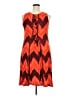 Cato Chevron-herringbone Orange Casual Dress Size 18W-20W - photo 2