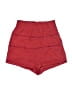 Free People 100% Cotton Chevron-herringbone Red Shorts Size XS - photo 1