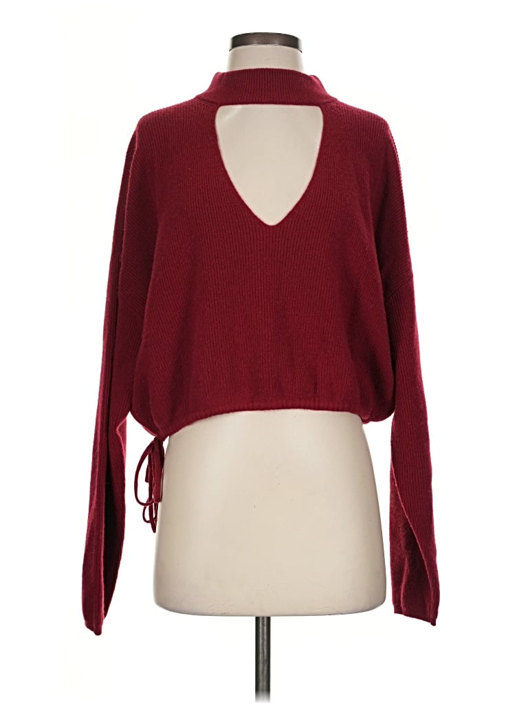 Pre-owned The Sei Pullover Sweater In Burgundy