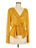 BCBGeneration Yellow Long Sleeve Blouse Size M - photo 1