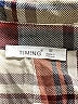 Timing 100% Rayon Plaid Ivory Long Sleeve Button-Down Shirt Size M - photo 7