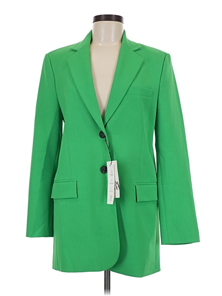 Zara Blazer Jacket In Green