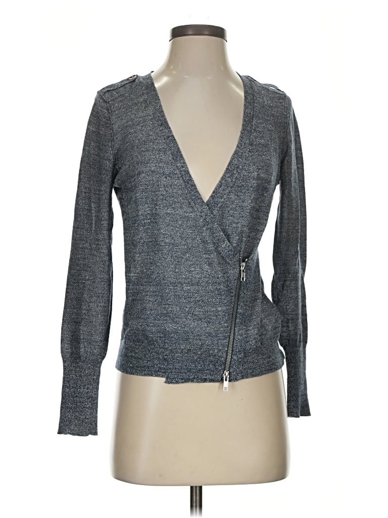 Pre-owned Jcrew Wool Cardigan Sweater In Gray