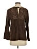Faconnable 100% Rayon Brown Long Sleeve Blouse Size S - photo 1