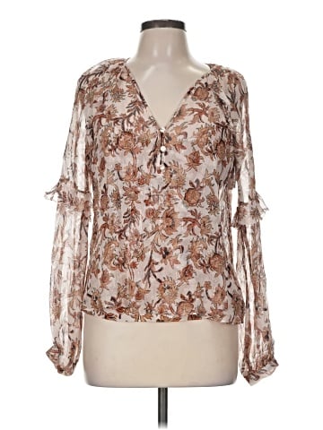 Veronica Beard Long Sleeve Silk Top (view 1)
