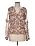 Veronica Beard Brown Long Sleeve Silk Top Size 6 - photo 1