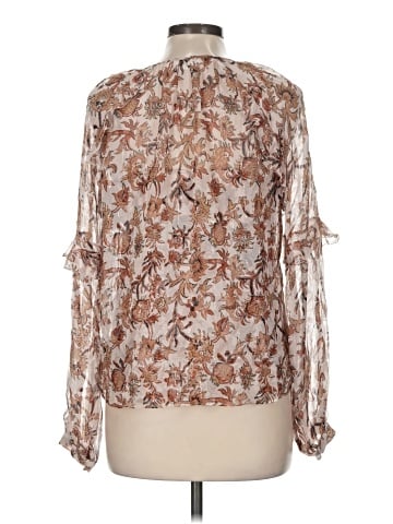 Veronica Beard Long Sleeve Silk Top (view 2)