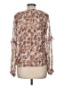 Veronica Beard Brown Long Sleeve Silk Top Size 6 - photo 2